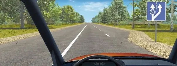Иллюстрация к вопросу: Вы буксируете неисправный автомобиль. По какой полосе Вам можно продолжить движение в…
