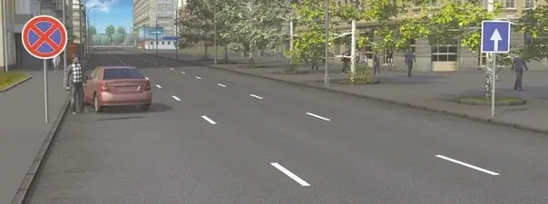 Иллюстрация к вопросу: Обязан ли в этой ситуации водитель, остановившийся из-за неисправности, выставить знак…